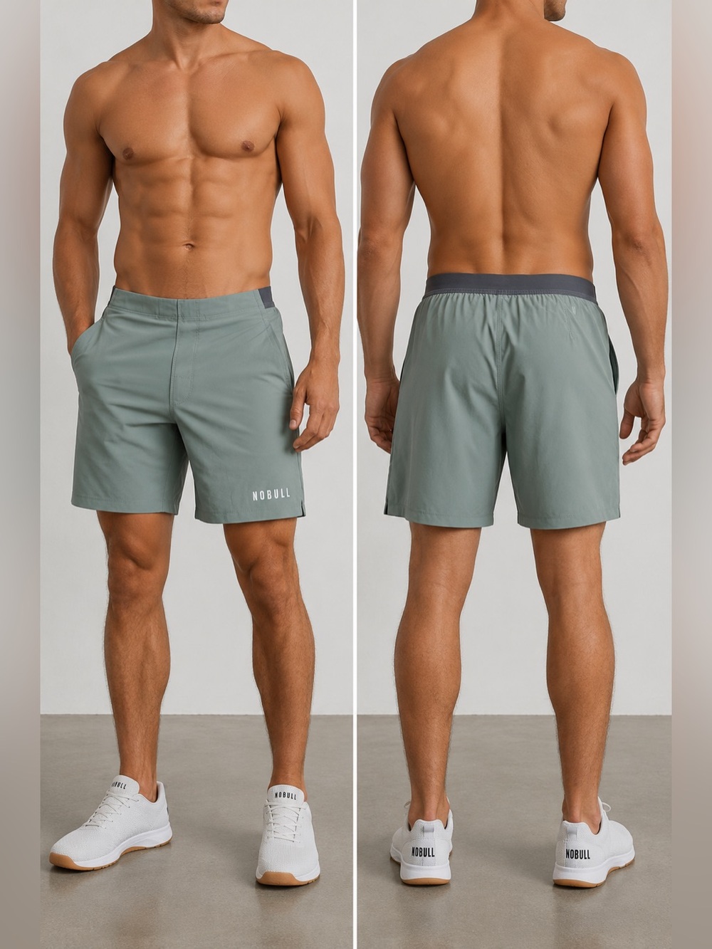 NOBULL Men’s CrossFit Training Shorts Army Green Sz Medium Performance Athletic